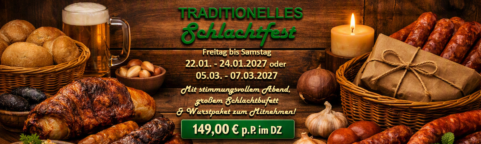 Gasthaus & Pension Koch - Angebot Schlachtfest 2027
